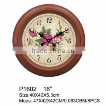 P1602 Classic beautiful big plastic wall clock