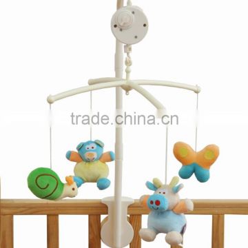 musical mobile, blue color bear and cow design musical mobile