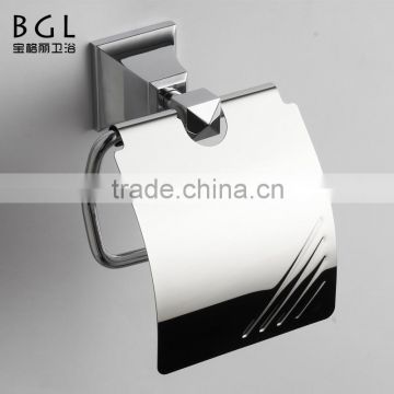 New design zinc alloy accessories chrome finishing wall mounted waterproof toilet paper holder with lid for bathroom