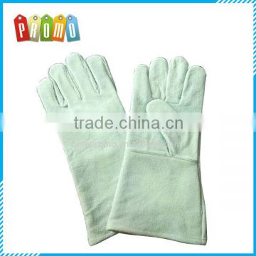 Cow split leather industrial working hand gloves,Long welding hand gloves