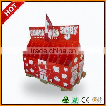 somking quit products cardboard display pallet ,single plastic hooks pallet corrugated display