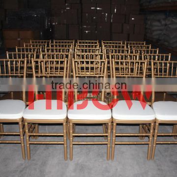 resin solid color gold used chiavari chair