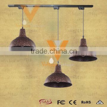 Manufacturer's Premium Rusted Pendant Lamp Vintage Cone Shade Track Light Dinning Room Hanging Lamp