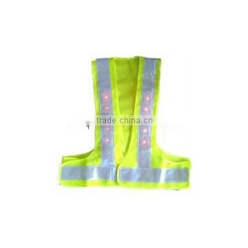 LED safety vest/Hi vis LED Safety Jackets/ reflective safety vest