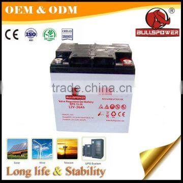 Stationary lead-acid VRLA deep cycle agm gel solar battery 12v 20ah