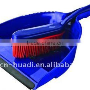 HD5003 Solid color plastic dustpan and brush sweep set