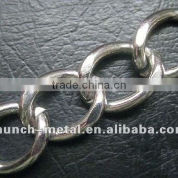 Steel twisted link chain with galvanized or stainless,twist link machine chain,master link chain