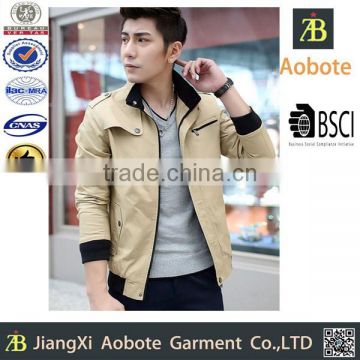 2015 New Style Spring Style Casual 100% Cotton Jacket For Men