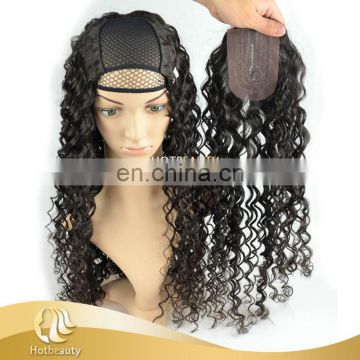 Guangzhou Human Virgin Good Quality Deep Curly Half Wig
