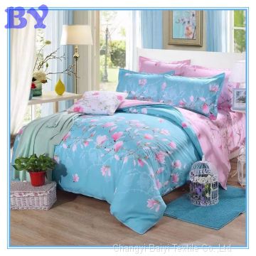 printed bed sheet fabric 100 percent polyester microfiber fabric for bedsheets /mattress cover