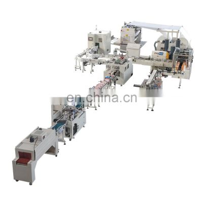 High grade automatic carton and plastic facial tissue machine production line