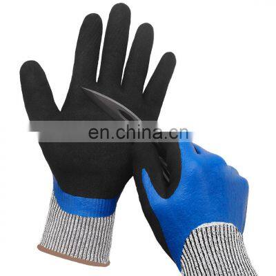 ANSI Level 5 Cut Resistant Security Gloves Nitrile Glasses Fiber Anti Cut Glove