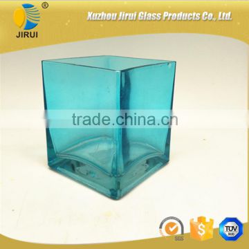 wholesale 670ml square glass candle jar