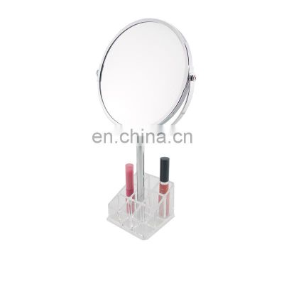 Household round shape makeup vanity set mirrored high quality home bedroom beauty free standing table makeup mirror with storage