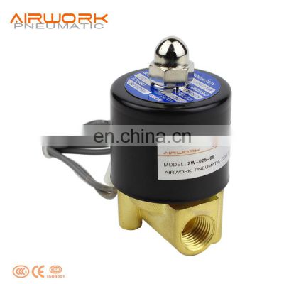 2W series 2w 025 06 2w025-08 diaphragm pneumatic brass solenoid valve normal close for water