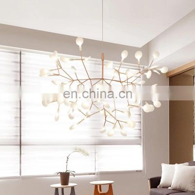 Post Modern Tree Leaves Pendant Lamps Nodric Tree Branches Design Pendant Lights For Living Dinning Room Bar Coffee Hanging Lamp