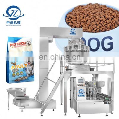 Packaging Potato Chips Filling And Powder Sachet Coffee Beans Premade Bag Liquid Bean Pet Dog Food Packing Machine