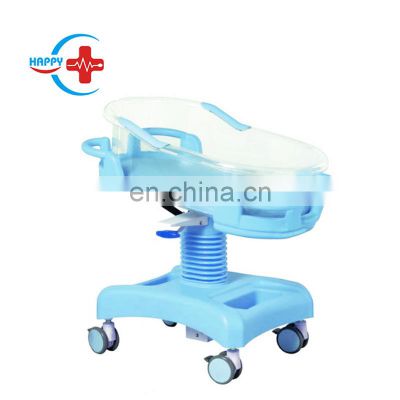HC-M024 Gas Spring Deluxe ABS Baby Trolley Hydraulic infant baby cribs pediatric hospital beds baby cot for sale
