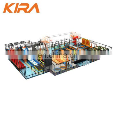 Commercial Design Shopping Mall Trampoline Parks With Ninja Course