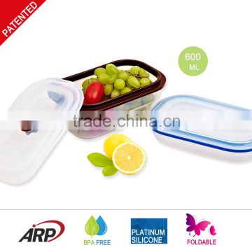 LFGB food-grade salad silicone foldable bowl