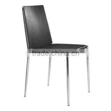 The european market bestseller black metal dining chair with high back