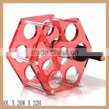 GH-W07b hexagon sharp antique wine rack, guitar wine rack