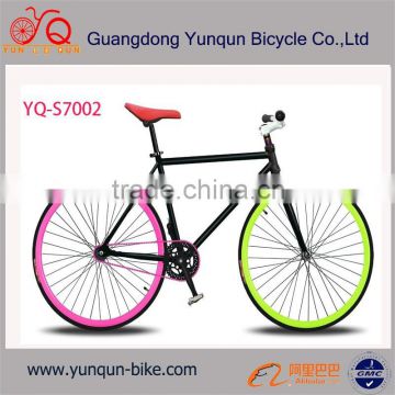 Factory wholesal 700c colorful aluminium alloy fixed gear bike / single speed bicycle bike
