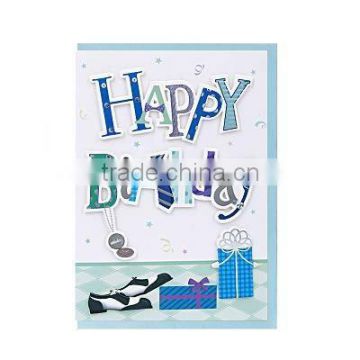 Paper blue happy handmade birthday card designs,handmade cards for friends,letters handmade greeting card designs