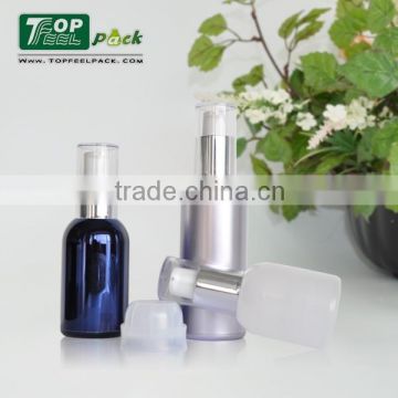 Lovely Amber PP Airless pump bottles with transparent cap