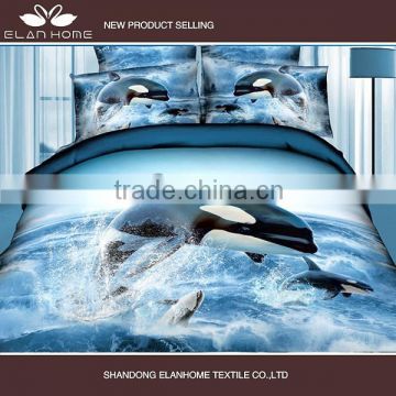 100% cotton reactive printed luxury 3D bed sheet