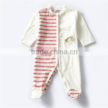 Organic Baby Clothes Baby clothes wholesale Price Baby Long Sleeves Footed Bodysuit