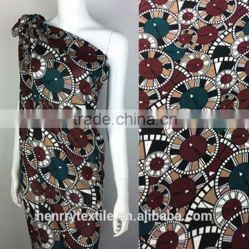 2016 hot sale beautifu open work polyester chiffon fabric