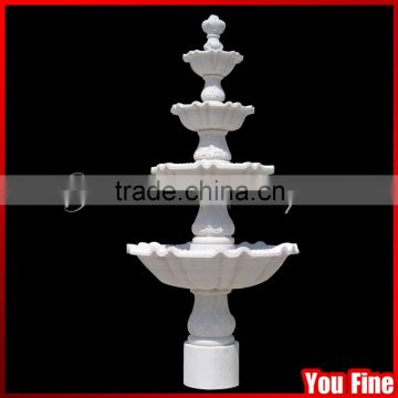Cantera Natural 4 Tier Water Landscape Stone Fountains