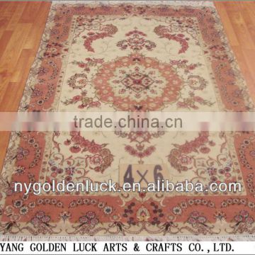 4x6ft Chinese Handknotted Wool and Silk Rugs