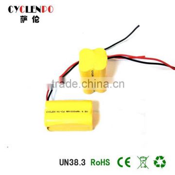 High performance 4.8volt nicdbattery pack aa 1000mah nicd rechargeable battery pack 4.8v