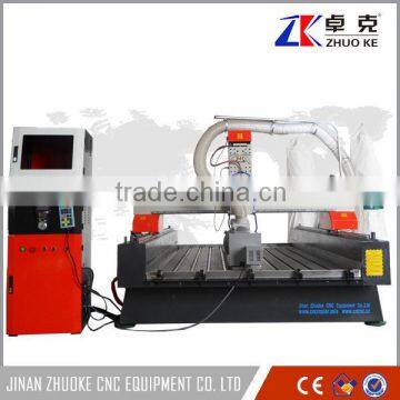 Jinan Zhuoke 4 Axis Wood CNC Engraving Machine ZKM-1325 With 450MM High Z-Axis Of Mach3 Controller