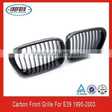 newest auto grill parts FOR BMW E39 5 series 1996-2003 carbon fiber front grille