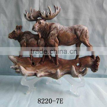 Polyresin animal figurines of Reindeer for home decoration