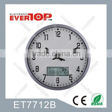CHEAP 12 INCH PLASTIC DIGITAL WALL CLOCK ET7712B