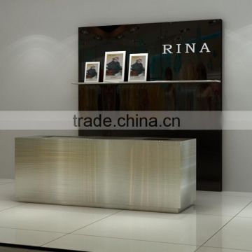 beautiful and elegant reception desk in shopping mall