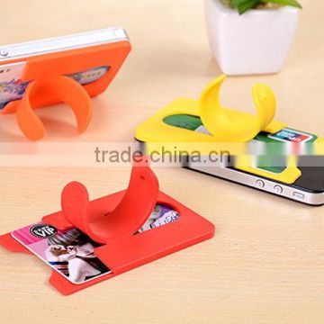2016 Wholesale Custom pocket silicone mobile phone card holder for business gift