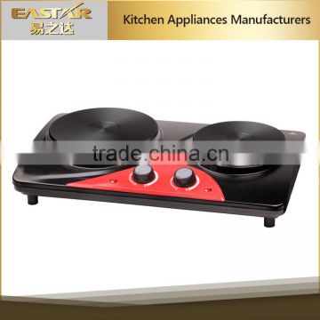 Double electric hot plate for coffee