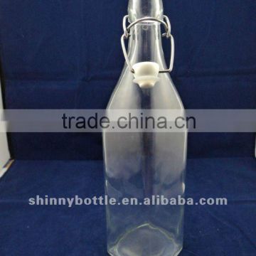re-usable ceramic lid bottle water beverage bottle square bottle
