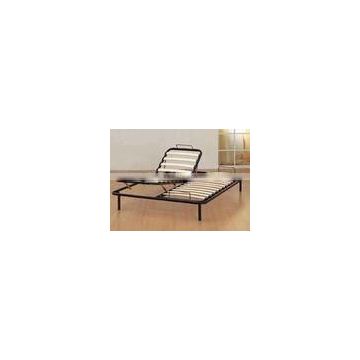 Foldable adjustable wooden slat bed frame
