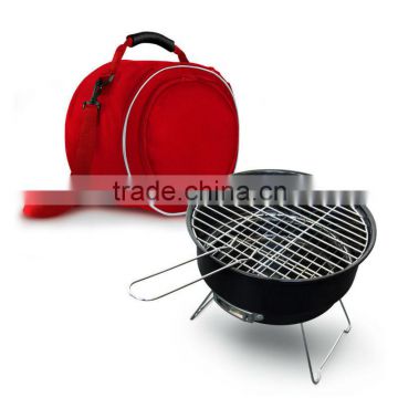 Cooler bag with charcoal bbq