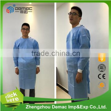 OEM Non-woven Medical disposable nonwoven fabric surgical gown for operation