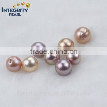 11-12mm metalic colorful no hole half drilled hole big size natural edison round loose pearl