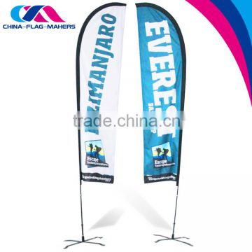 chinese feather manufacture custom beach flag with high quality