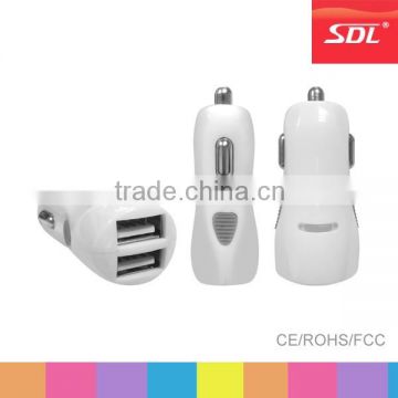 2016 portable 2 ports USB car charger China manufacturer 5V/2.1A