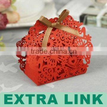 Wedding Candy Paper Box With Transparent Window With Handle